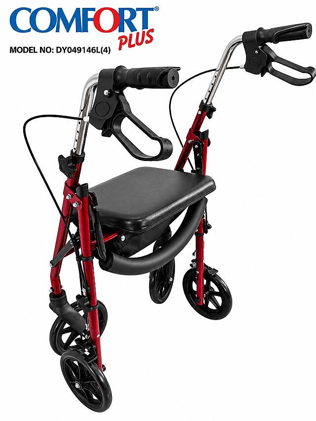 Comfort Plus DY049146L(4) Kırmızı Rolatör Yürüteç - 6