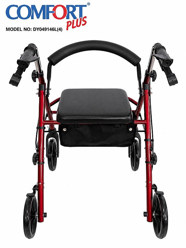 Comfort Plus DY049146L(4) Kırmızı Rolatör Yürüteç - 3