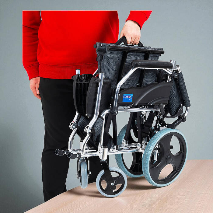 Comfort Plus KY863LABJ-A12 Füme Alüminyum Transfer Özellikli Tekerlekli Sandalye - 5