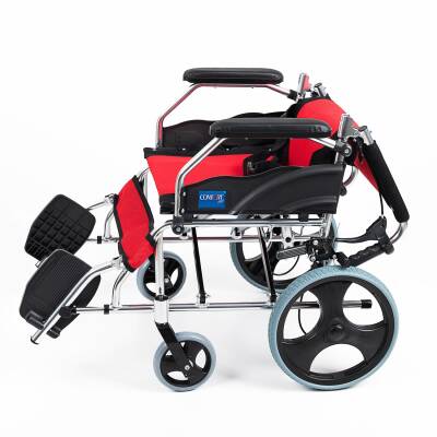  Comfort Plus KY863LABJ-A12 Kırmızı Alüminyum Transfer Özellikli Tekerlekli Sandalye - 5