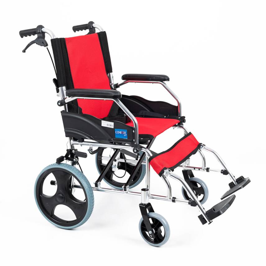  Comfort Plus KY863LABJ-A12 Kırmızı Alüminyum Transfer Özellikli Tekerlekli Sandalye - 3